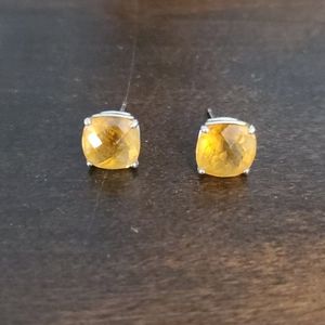 Citrine 10k studs